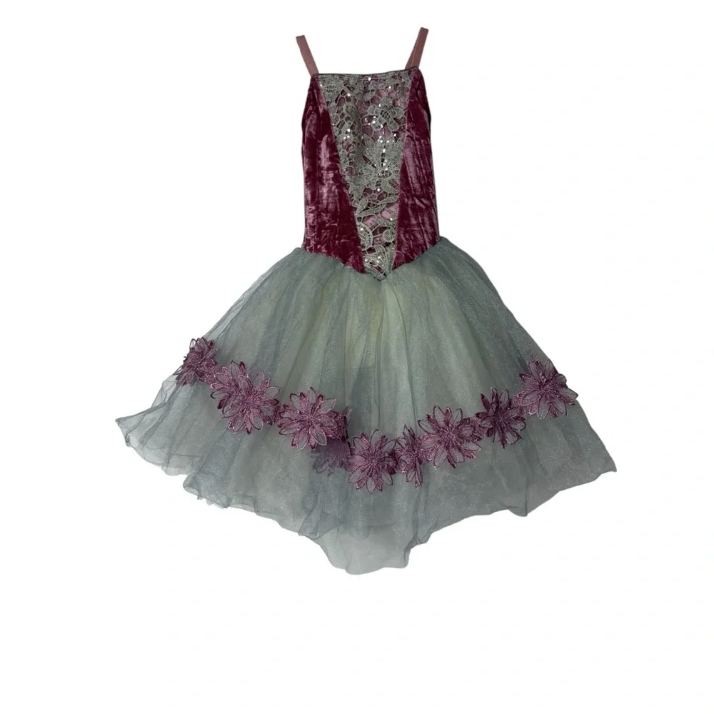 Revolution Dancewear Girl‎ DanceCostume Small Child Dusty Rose Adjustable Straps